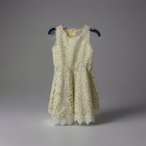 Rave Editions girls Yellow Eyelet Sleeveless dress SZ 7